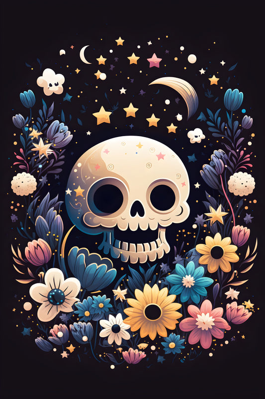 Skull 17 Digital Art Poster