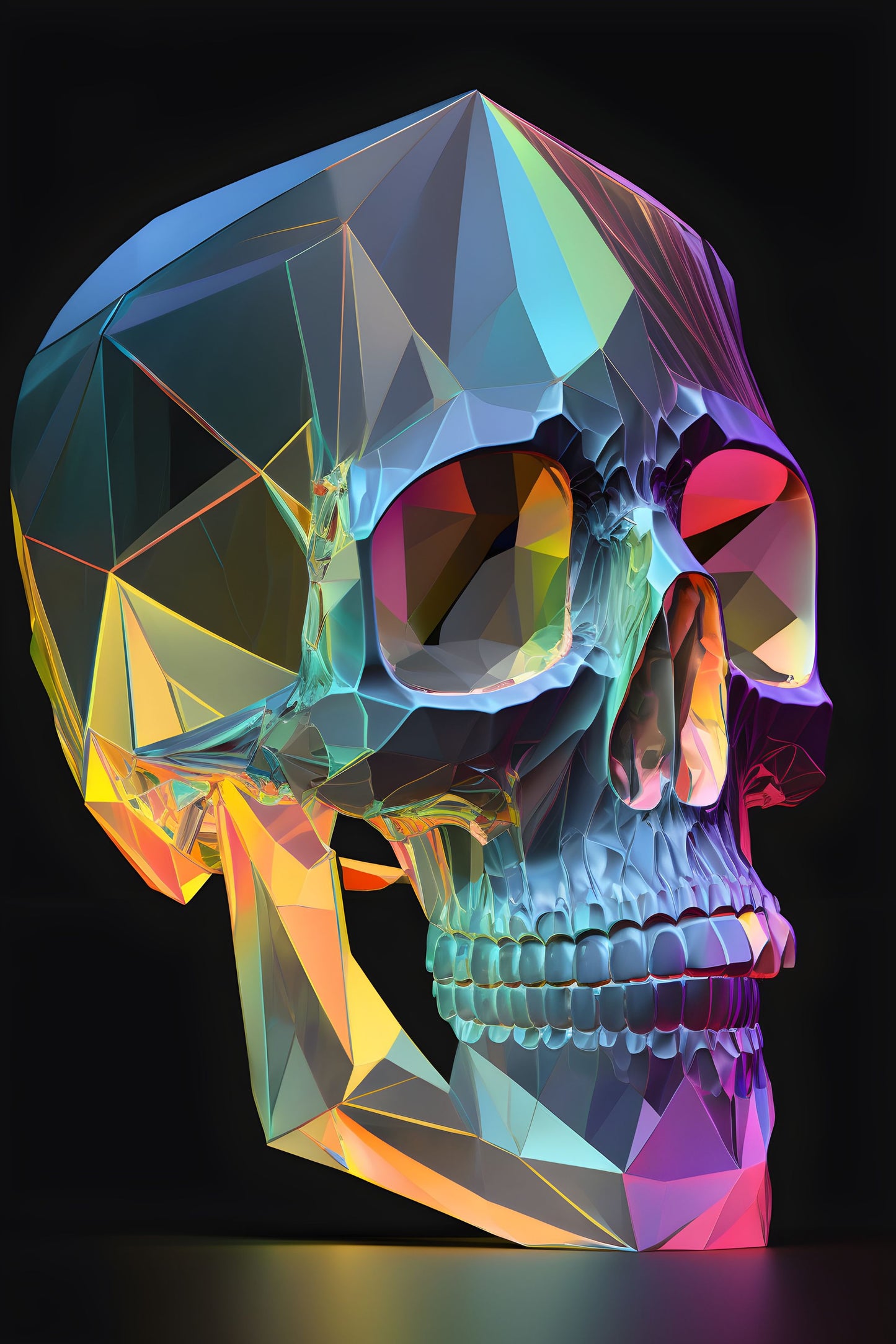Skull 19 Digital Art Poster