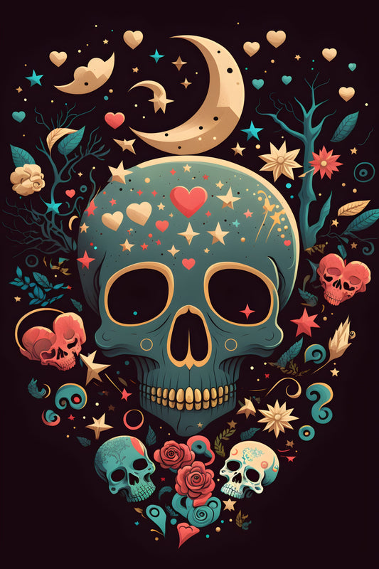 Skull 21 Digital Art Poster
