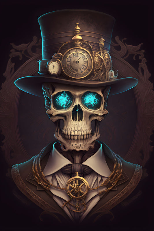 Skull 24 Digital Art Poster