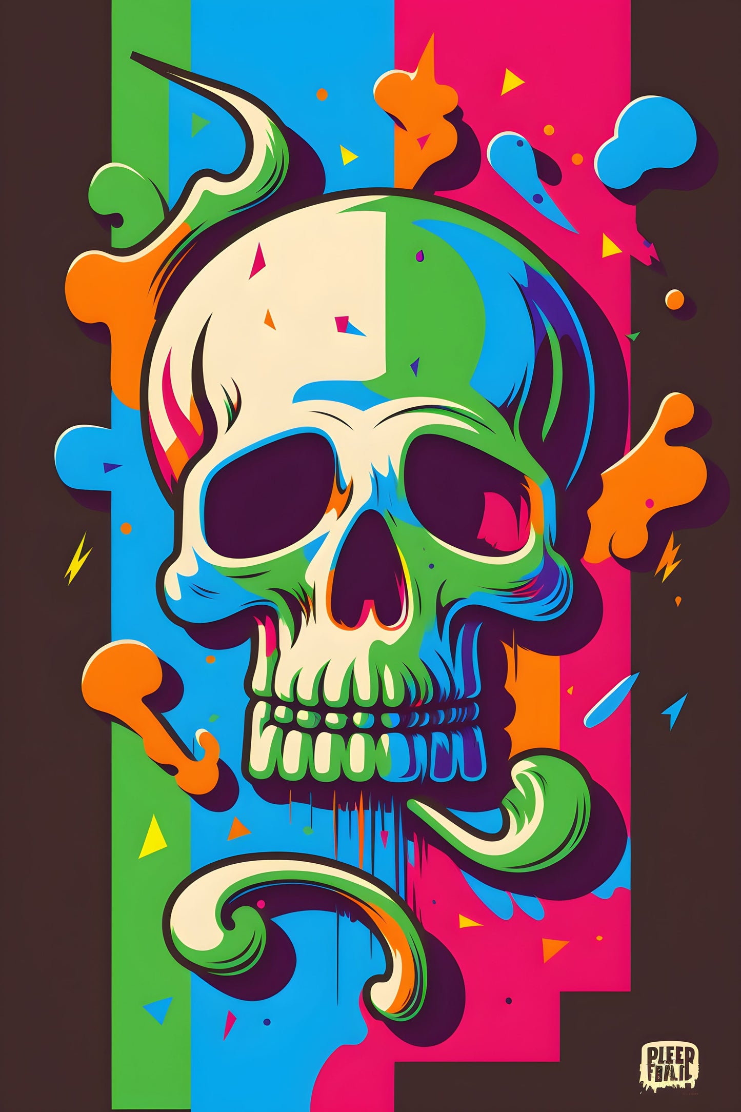 Skull 27 Digital Art Poster