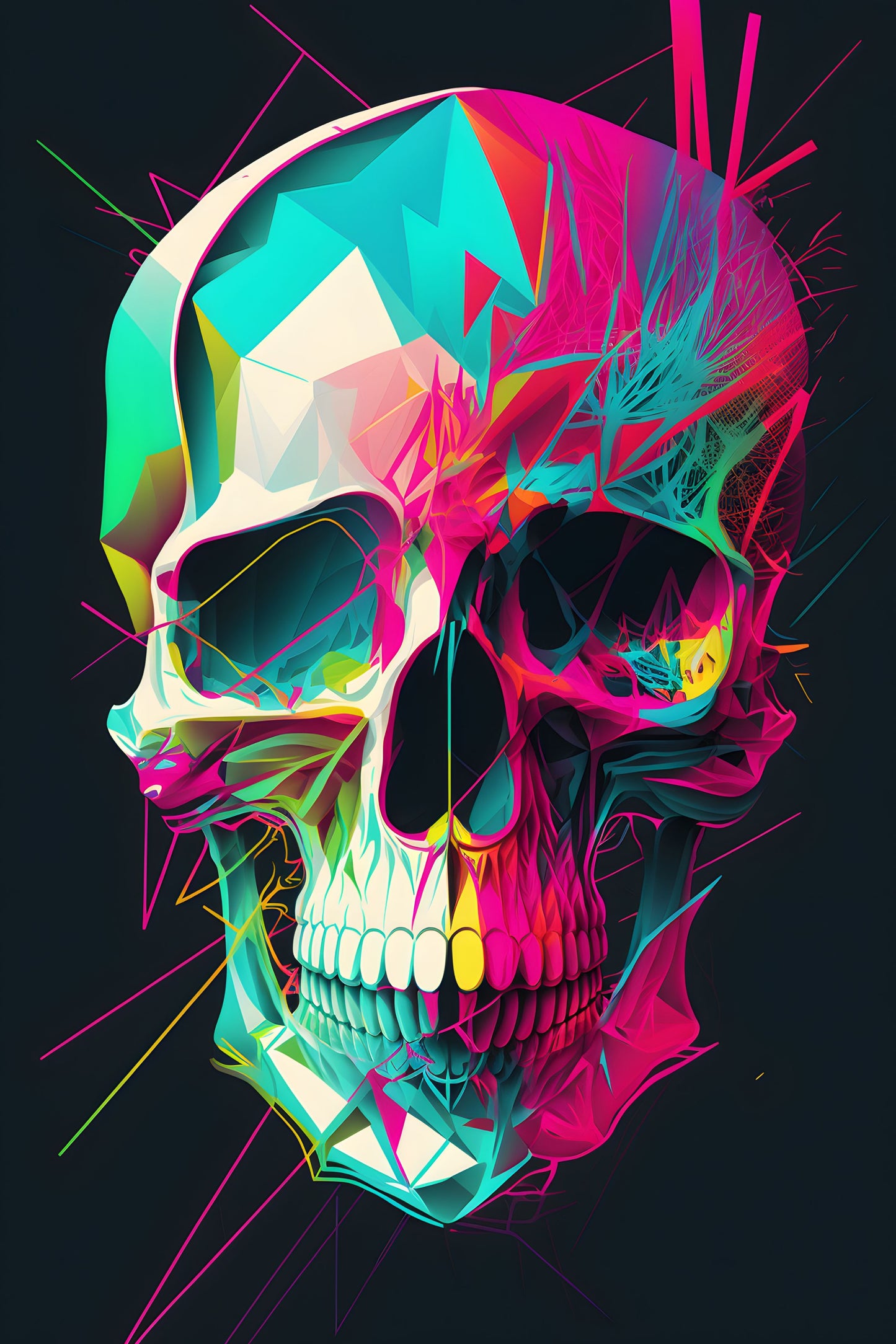 Skull 4 Digital Art Poster