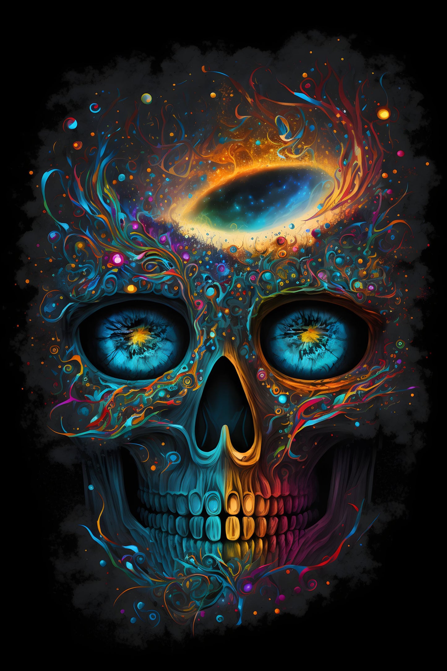 Skull 6 Digital Art Poster