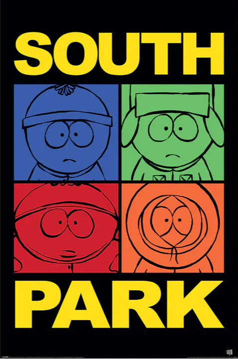 South Park (Block Colour) Poster