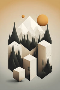 Sunrise Alps - Abstract Art Poster - egoamo.co.za