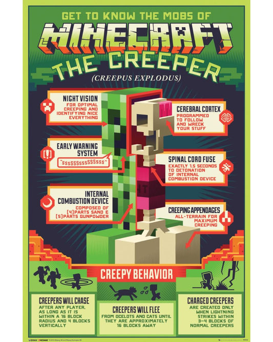 Minecraft - Creepy Behaviour Gaming Poster