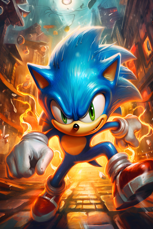 Sonic the Hedgehog 7 Digital Art Gaming Poster