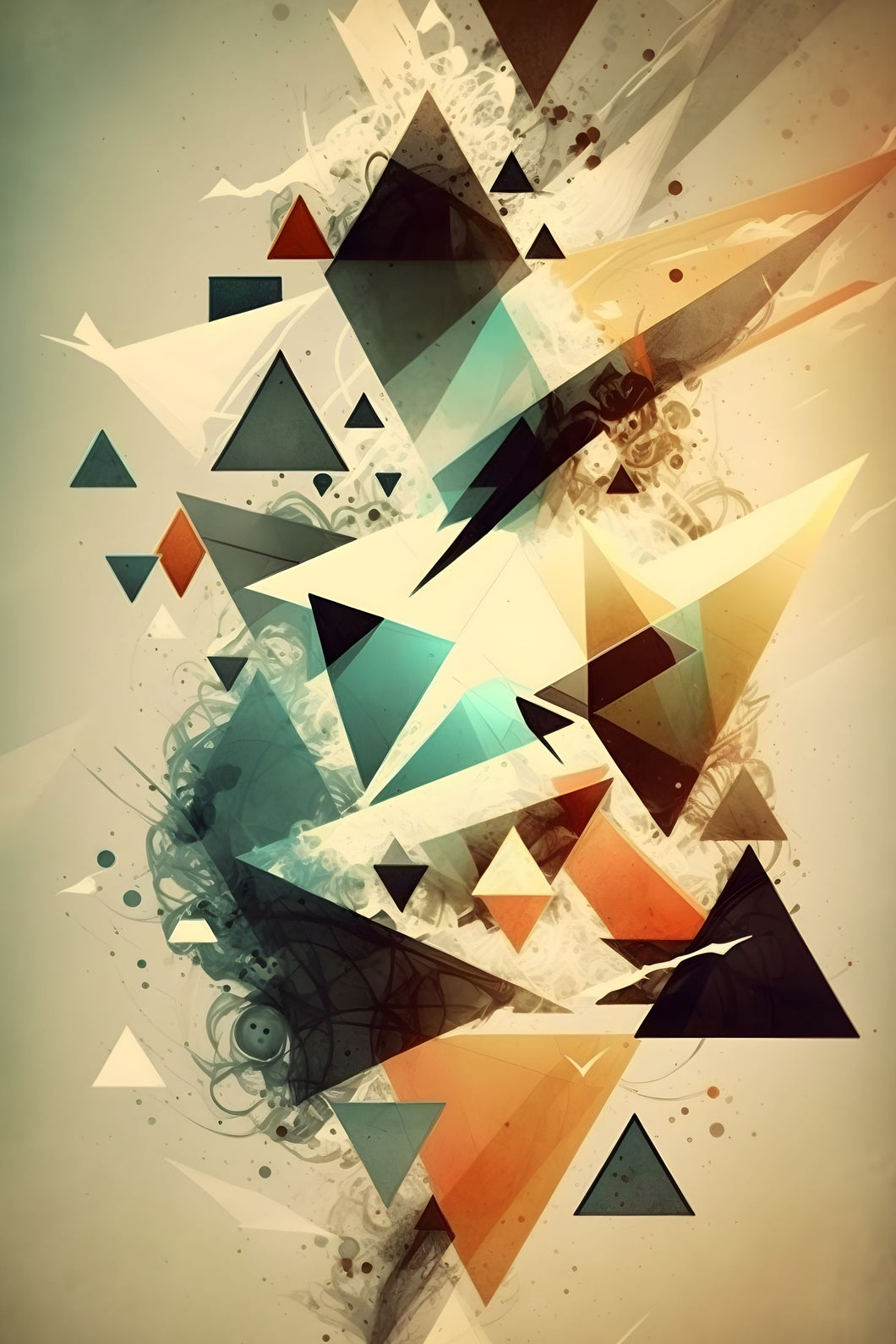 Triangle Burst - Abstract Art Poster - egoamo.co.za