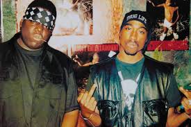 Tupac and Biggie - Middle Fingers - Hip Hop Poster