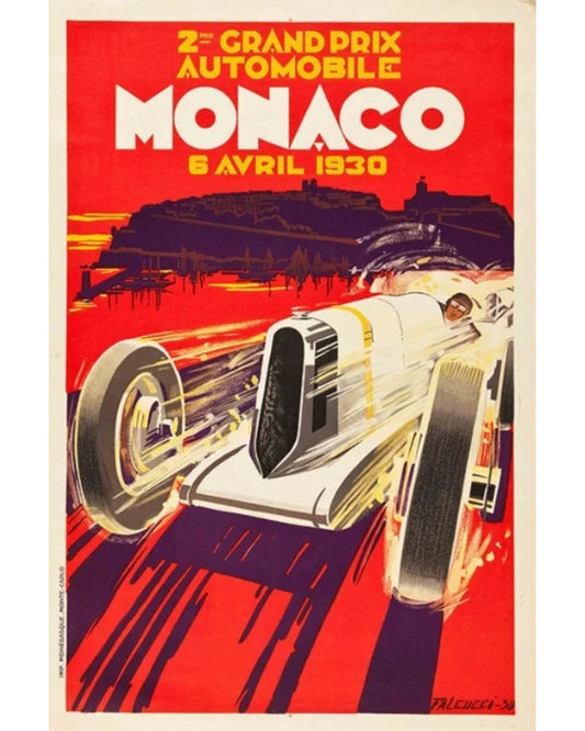 Vintage Monaco Grand Prix 1930 Poster