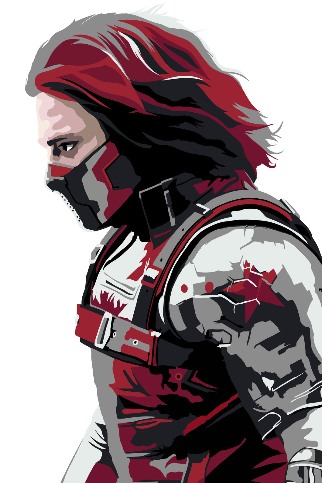 Captain America Winter Soldier - Bucky Barnes Movie Poster