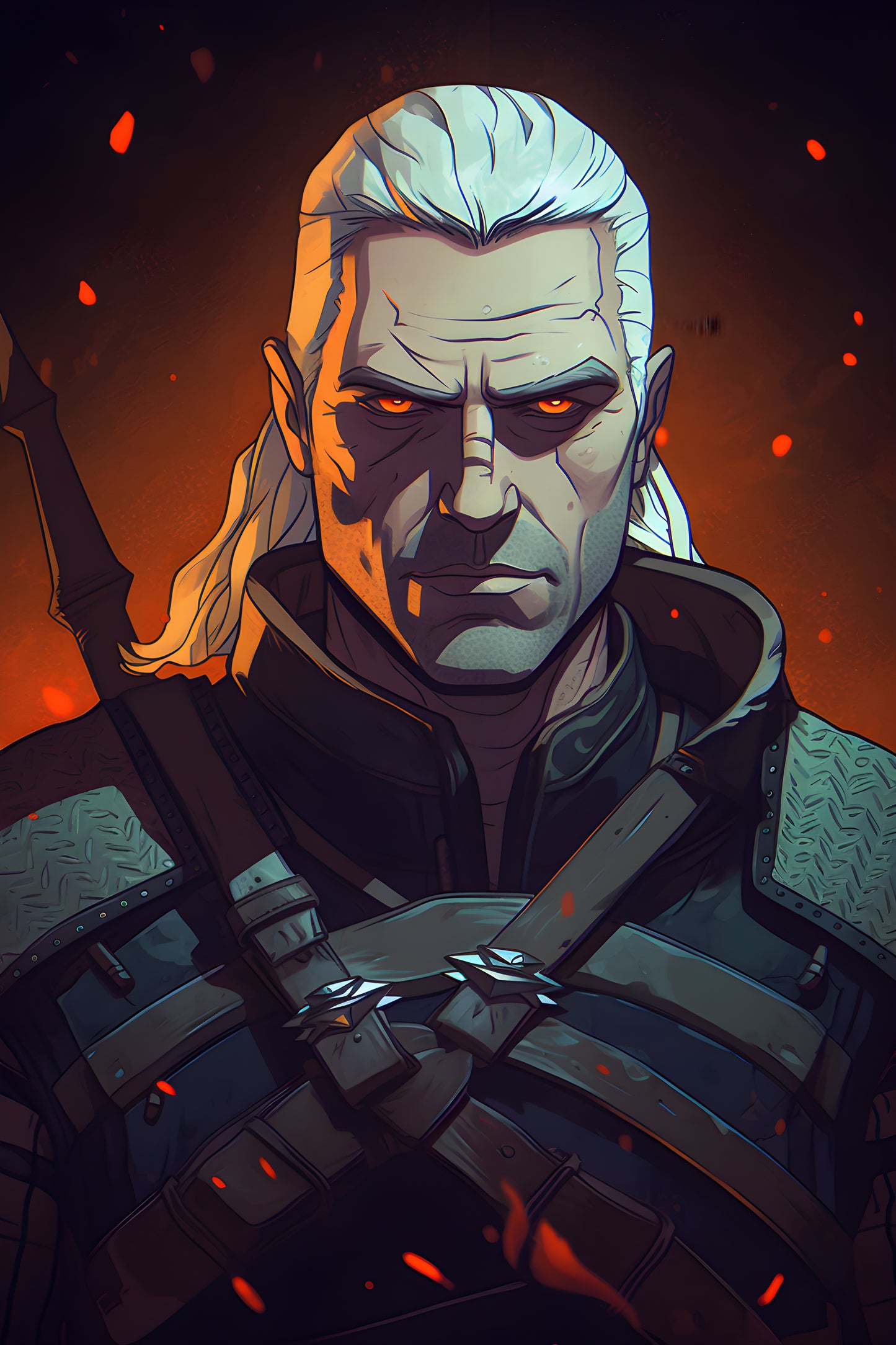 The Witcher 5 Digital Art Gaming Poster