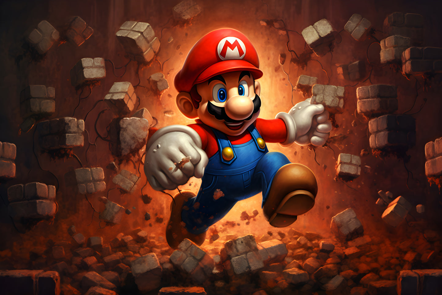 Super Mario 13 Digital Art Gaming Poster