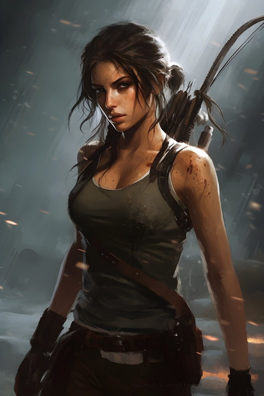 Tomb Raider 2 Digital Art Gaming Poster