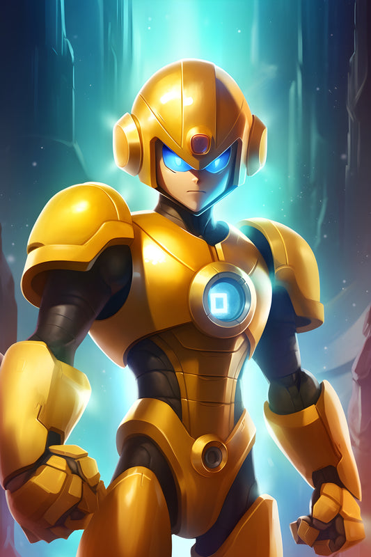 Mega Man 3 Digital Art Gaming Poster