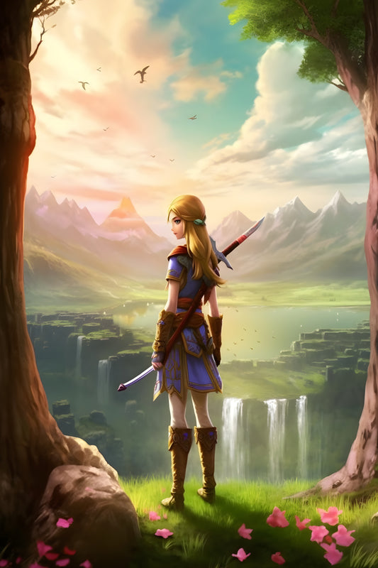 Legend of Zelda 7 Digital Art Gaming Poster