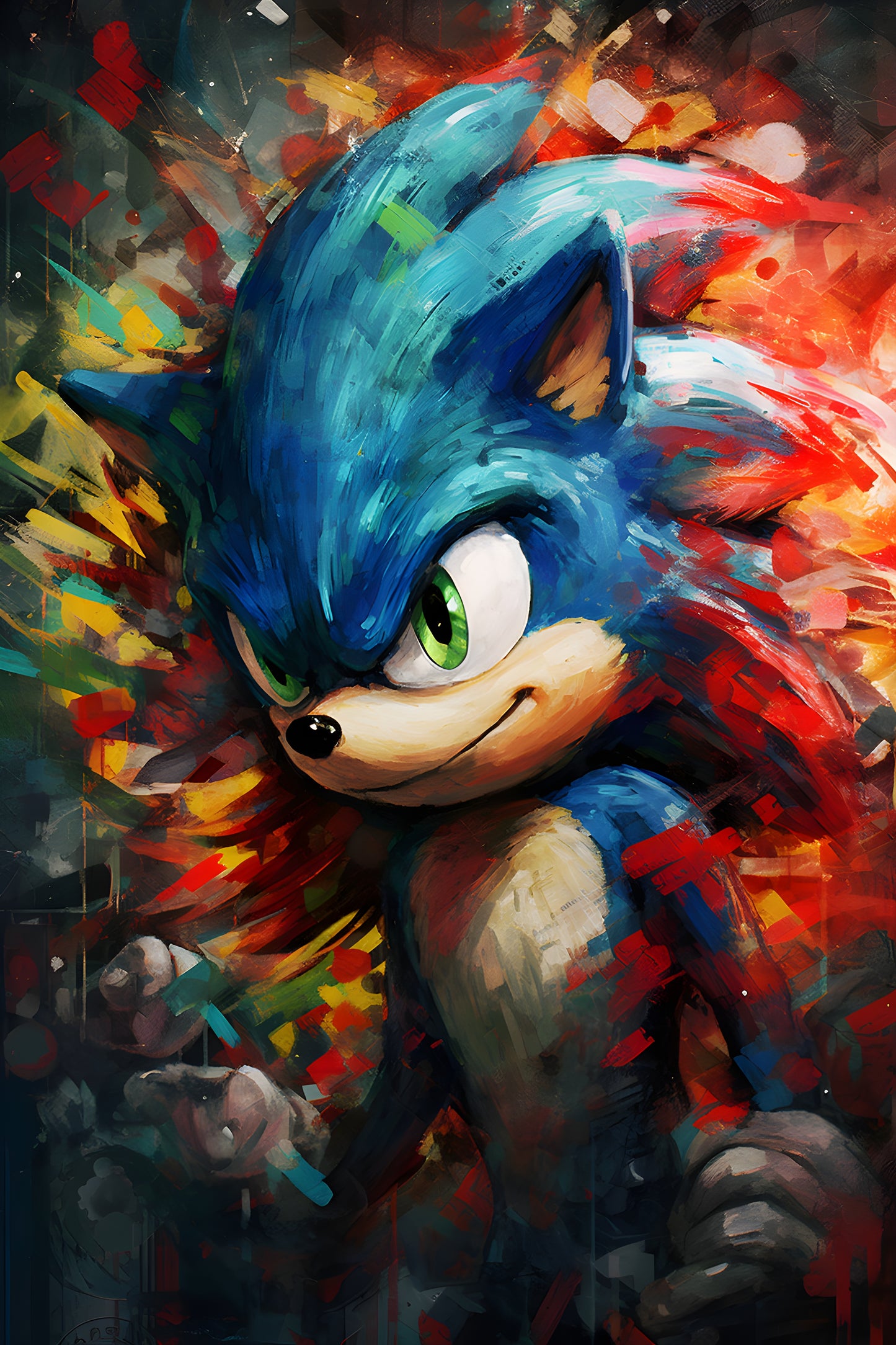 Sonic the Hedgehog 8 Digital Art Gaming Poster