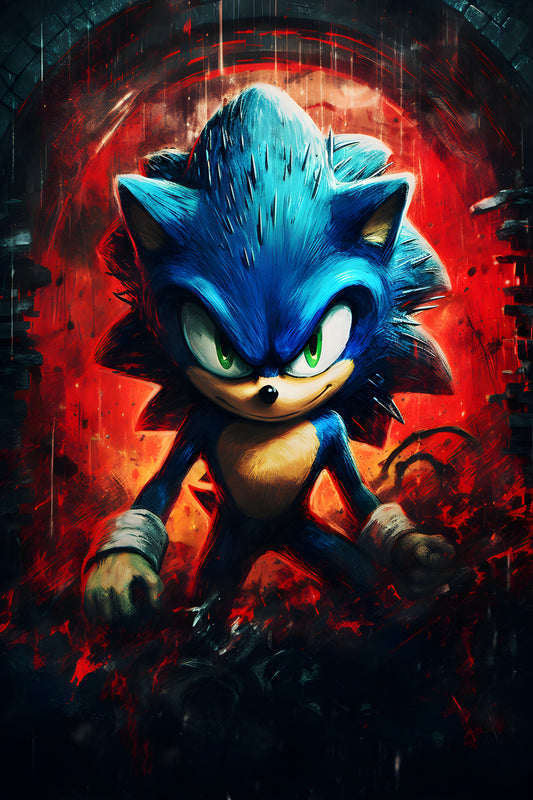 Sonic the Hedgehog 10 Digital Art Gaming Poster