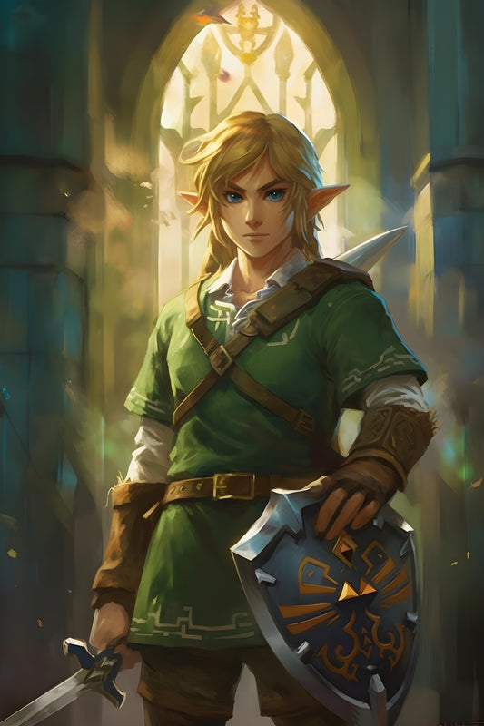 Legend of Zelda 9 Digital Art Gaming Poster