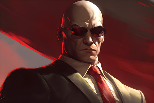 Hitman 1 Digital Art Gaming Poster
