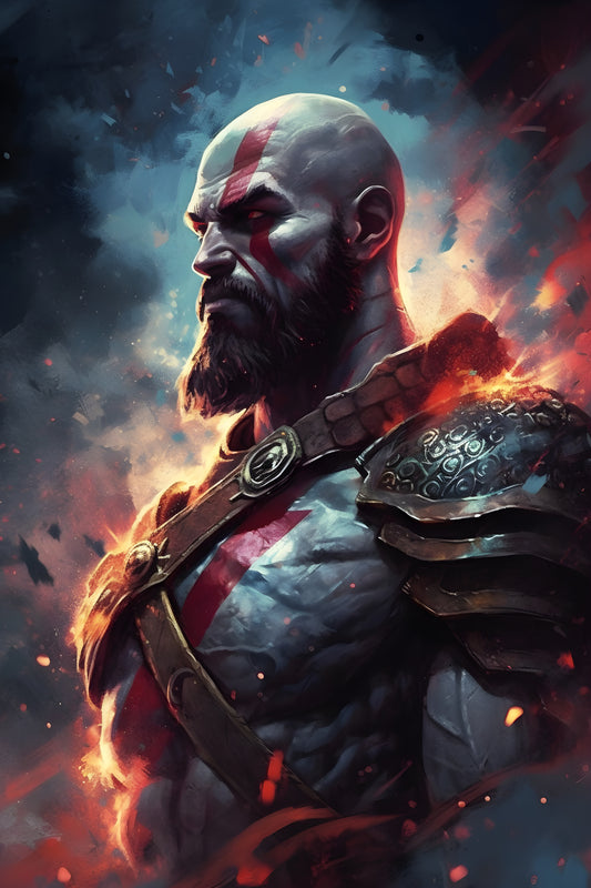 God of War 5 Digital Art Gaming Poster