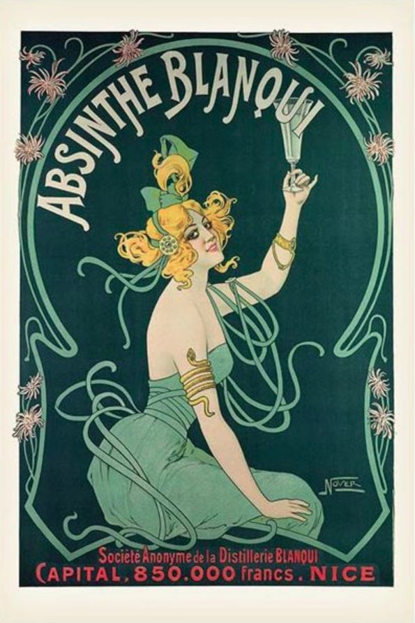 Absinthe Blanqui - Art Nouveau Poster - egoamo.co.za