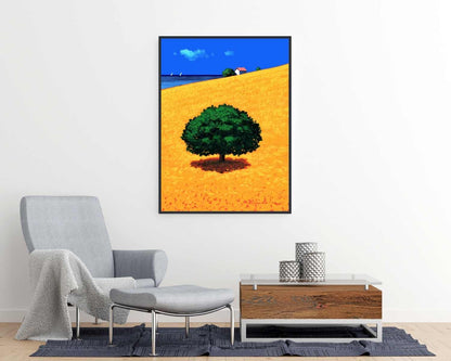 Albero in Collina Gio Mondelli Art Print - egoamo posters room mockup