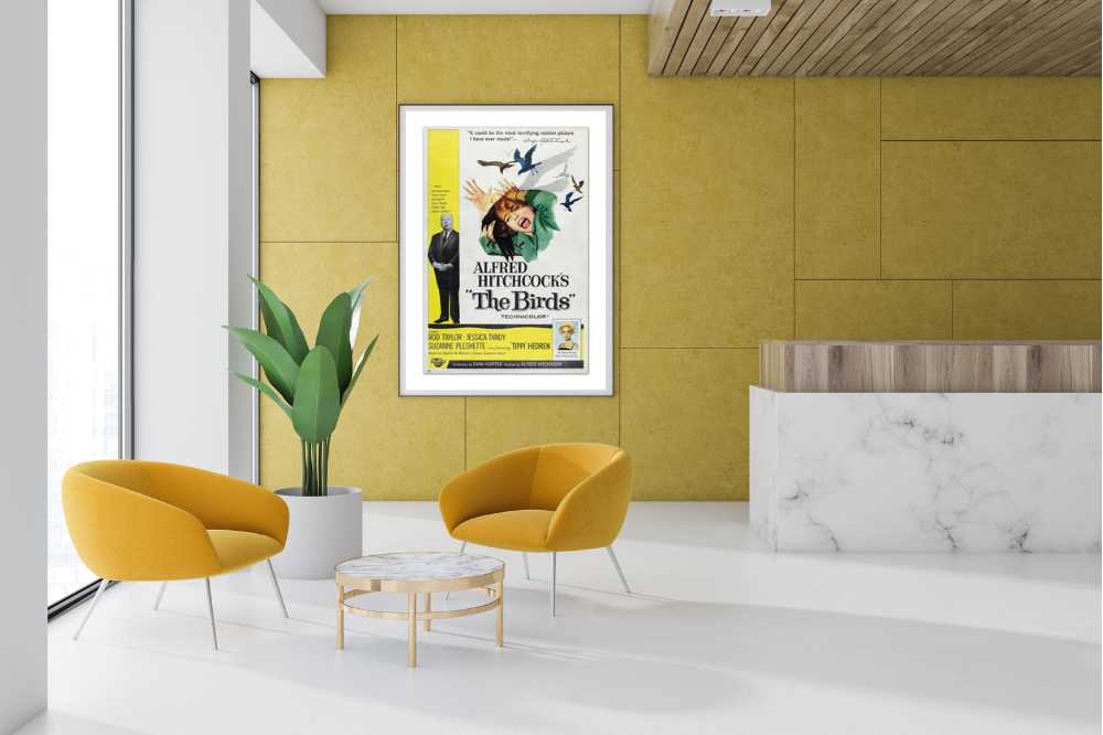 Alfred Hitchcock's "The Birds" - room mockup - egoamo posters