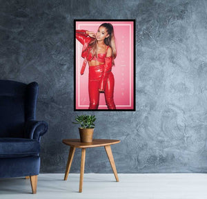 Ariana Grande Red Leather Poster - egoamo.co.za