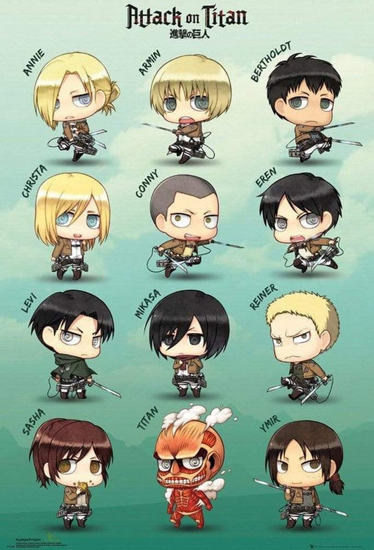 Attack on Titan - Chibi Characters Anime Poster Egoamo.co.za Posters