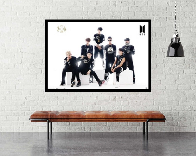 BTS - Black and White - room mockup - egoamo posters