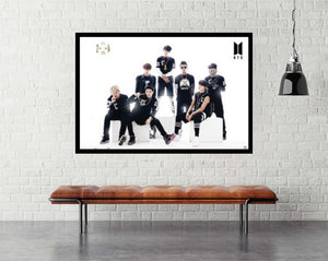 BTS - Black and White - room mockup - egoamo posters