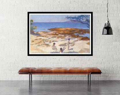 Beach at Cabasson - room mockup - egoamo posters