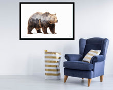 Bear Double Exposed Art Photography Poster - Room mockup - Egoamo Posters