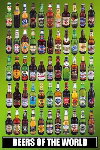 Beers of the World Poster Egoamo.co.za Posters 
