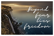 Beyond Fear Lies Freedom motivational poster - egoamo posters