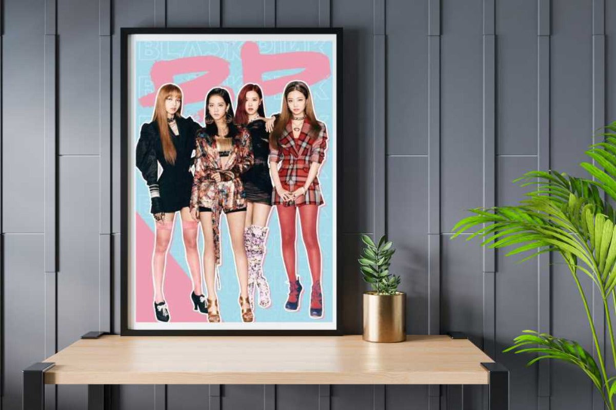 Black Pink BP - room mockup - egoamo posters