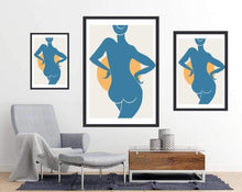 Blue Woman  - Art Poster - egoamo.co.za