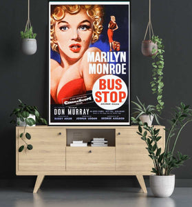 Marilyn Monroe Bus Stop Movie Poster Room Mockup