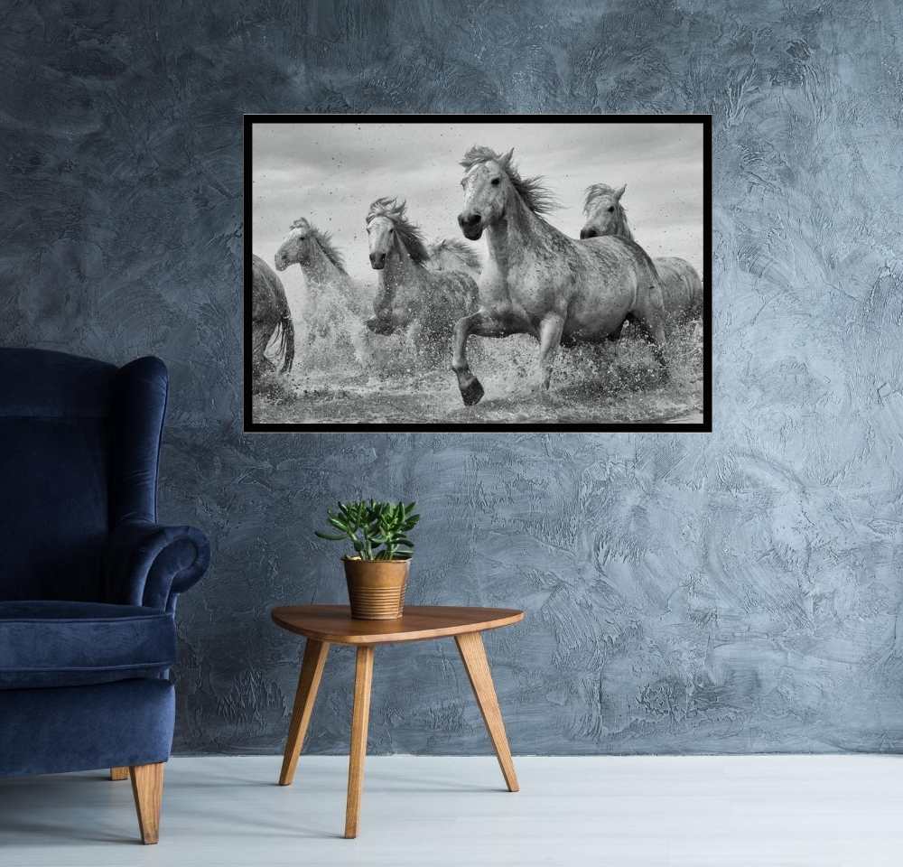 Camargue Horses Wall Art Poster - egoamo.co.za