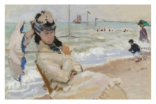 Camille on the Beach in Trouville (1870) - egoamo posters