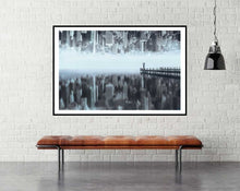 City of Mirror by Terry F - Surrealism Art Poster  - egoamo posters - room mockup