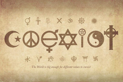 Coexist - The world is Big Enough Poster  egoamo.co.za Posters 