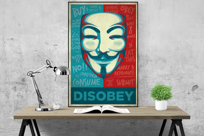 Disobey - V for Vendetta Poster - egoamo.co.za