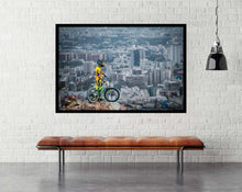 Downhill mountain bike poster - wall mock up - egoamo.co.za