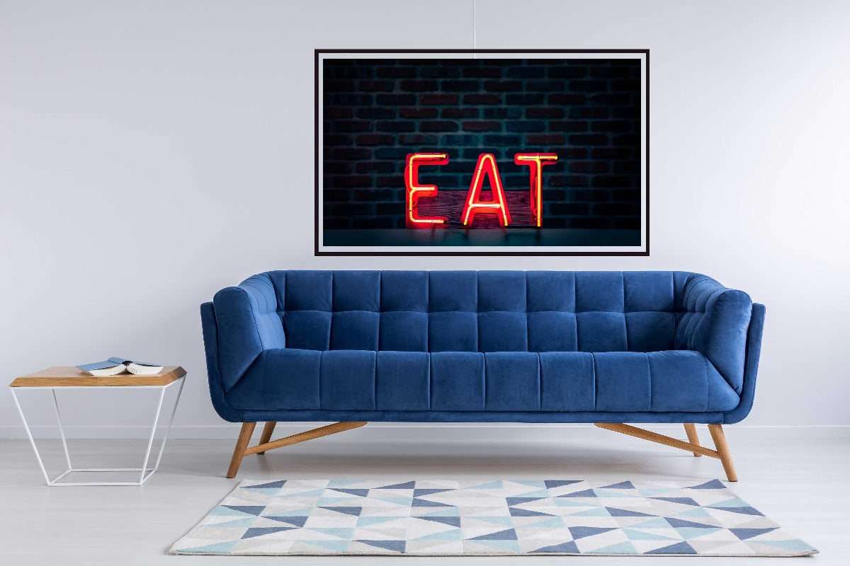 Eat in Noen - room mockup - egoamo posters