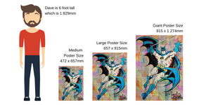 Pop Bat Hero art print Loui Jover - egoamo posters - Poster Sizes