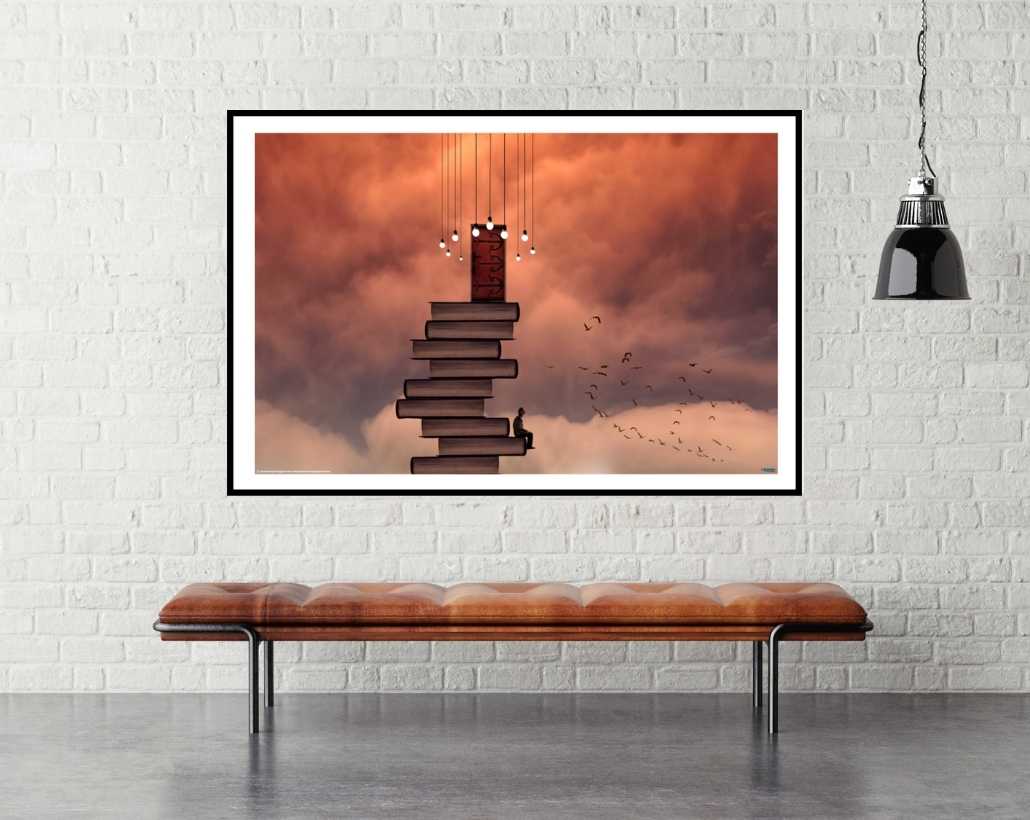 David Senechal Surrealism Art Poster - room mockup - egoamo posters