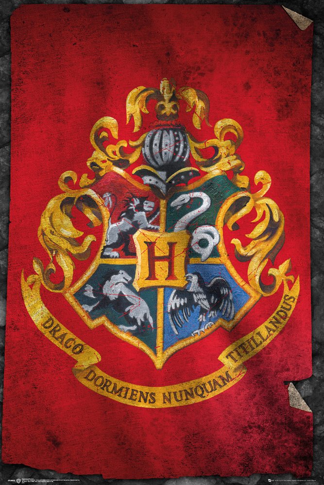 Harry Potter - Hogwarts Flag Poster - egoamo.co.za
