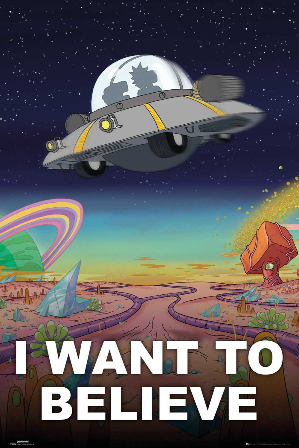 I want to Believe - Rick and Morty Poster - egoamo.co.za